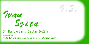 ivan szita business card